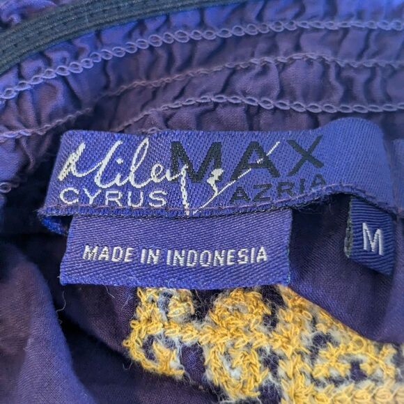 Miley Cyrus Purple Cotton Embroidered Boho Top - Picture 7 of 8